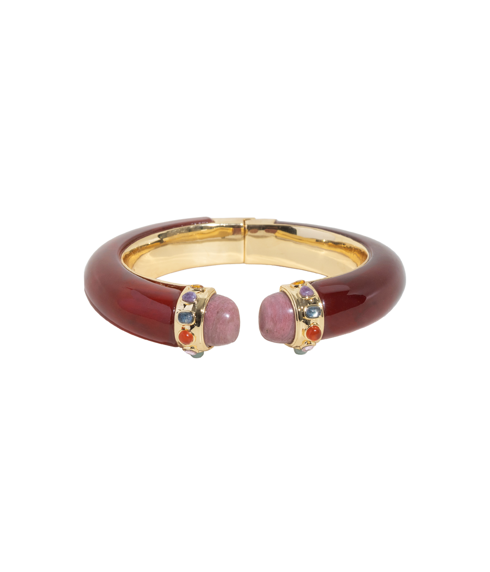 Cordelia Cuff Bracelet in Carnelian Red - Loren Hope