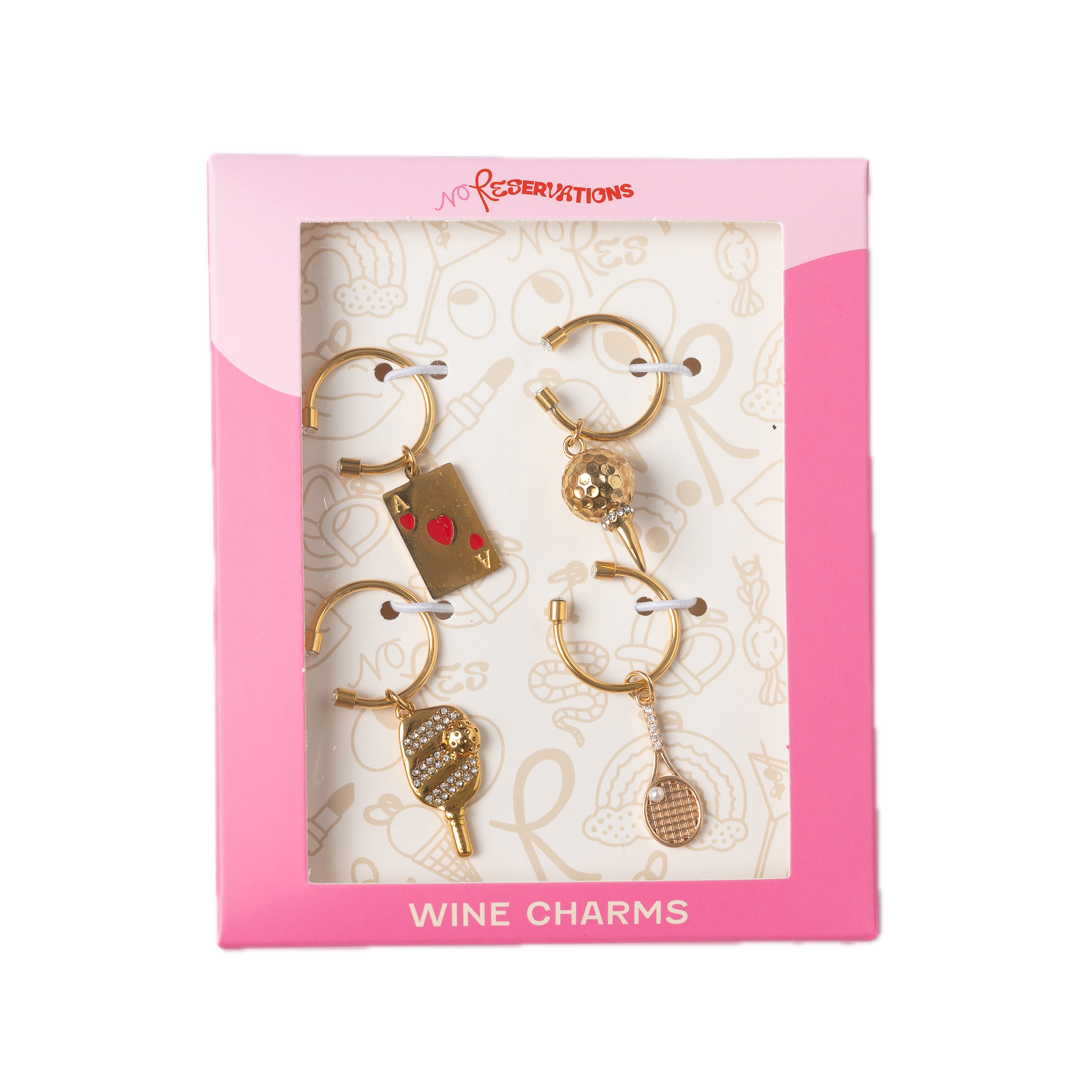 Country Club Wine Charm Bundle, Set of 4