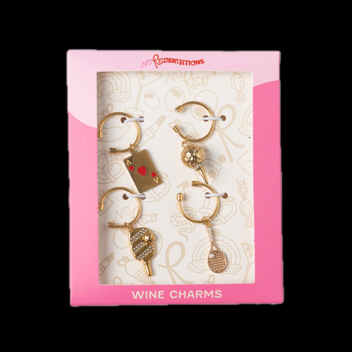 Country Club Wine Charm Bundle, Set of 4