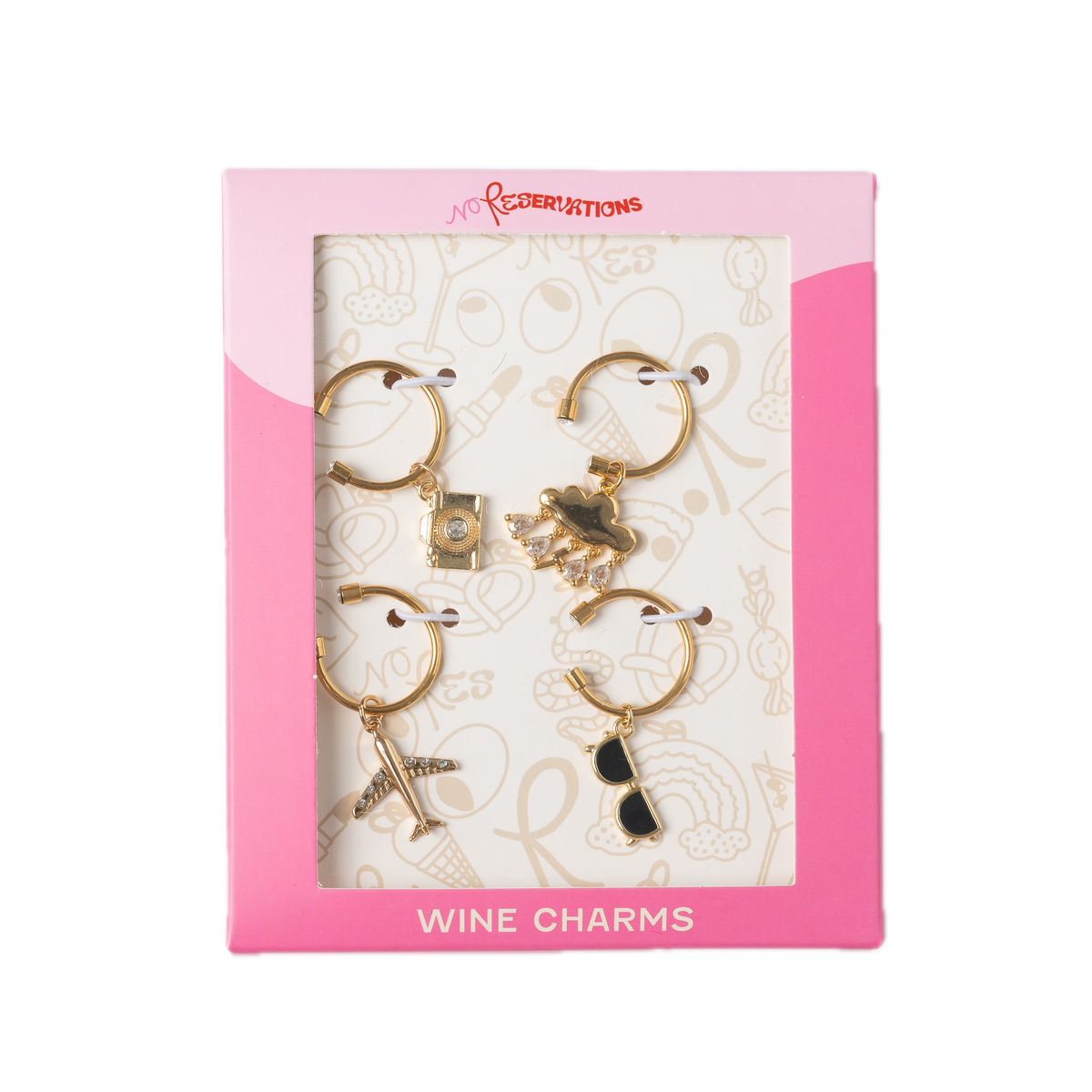 JetSetter Wine Charm Bundle, Set of 4