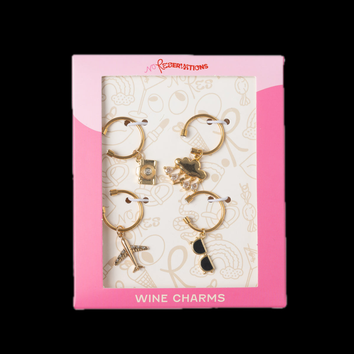 JetSetter Wine Charm Bundle, Set of 4