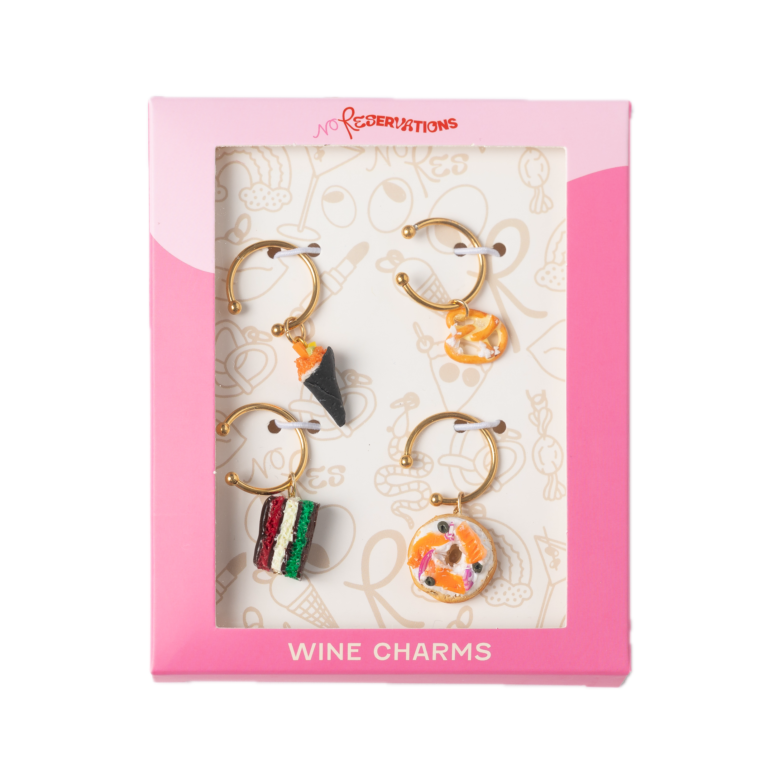 Foodie Wine Charm Bundle, Set of 4