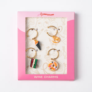 Foodie Wine Charm Bundle, Set of 4