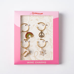 Groovy Wine Charm Bundle, Set of 4