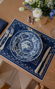 Pedralbes Placemats in Navy, Set of 4