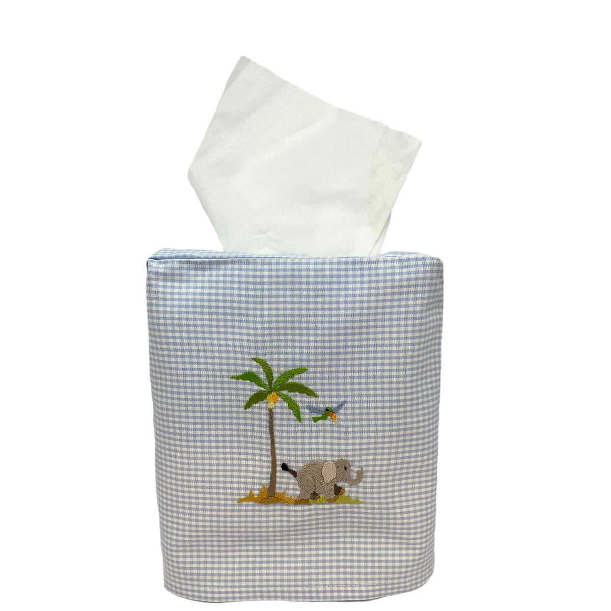 "On Safari" Tissue Box - Blue