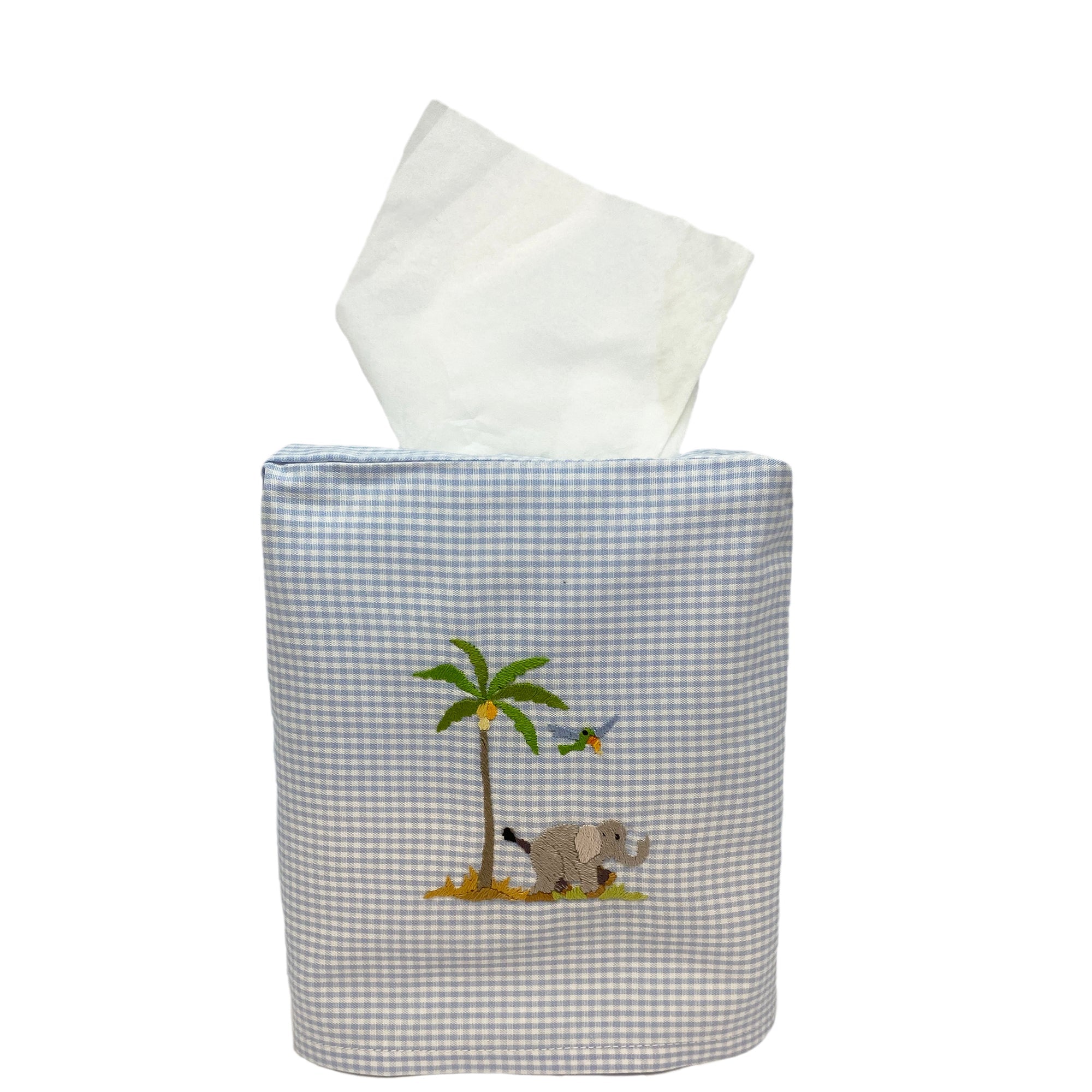 "On Safari" Tissue Box - Blue