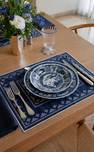 Pedralbes Placemats in Navy, Set of 4