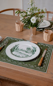 Pedralbes Placemats in Olive, Set of 4