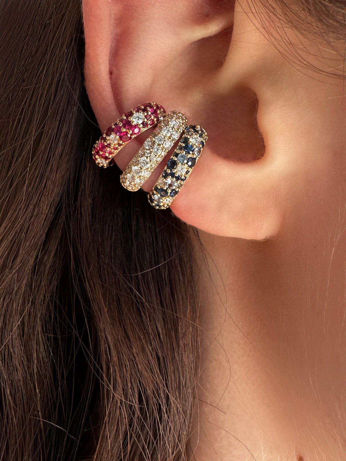 Tidepool Ear Cuff in Ruby