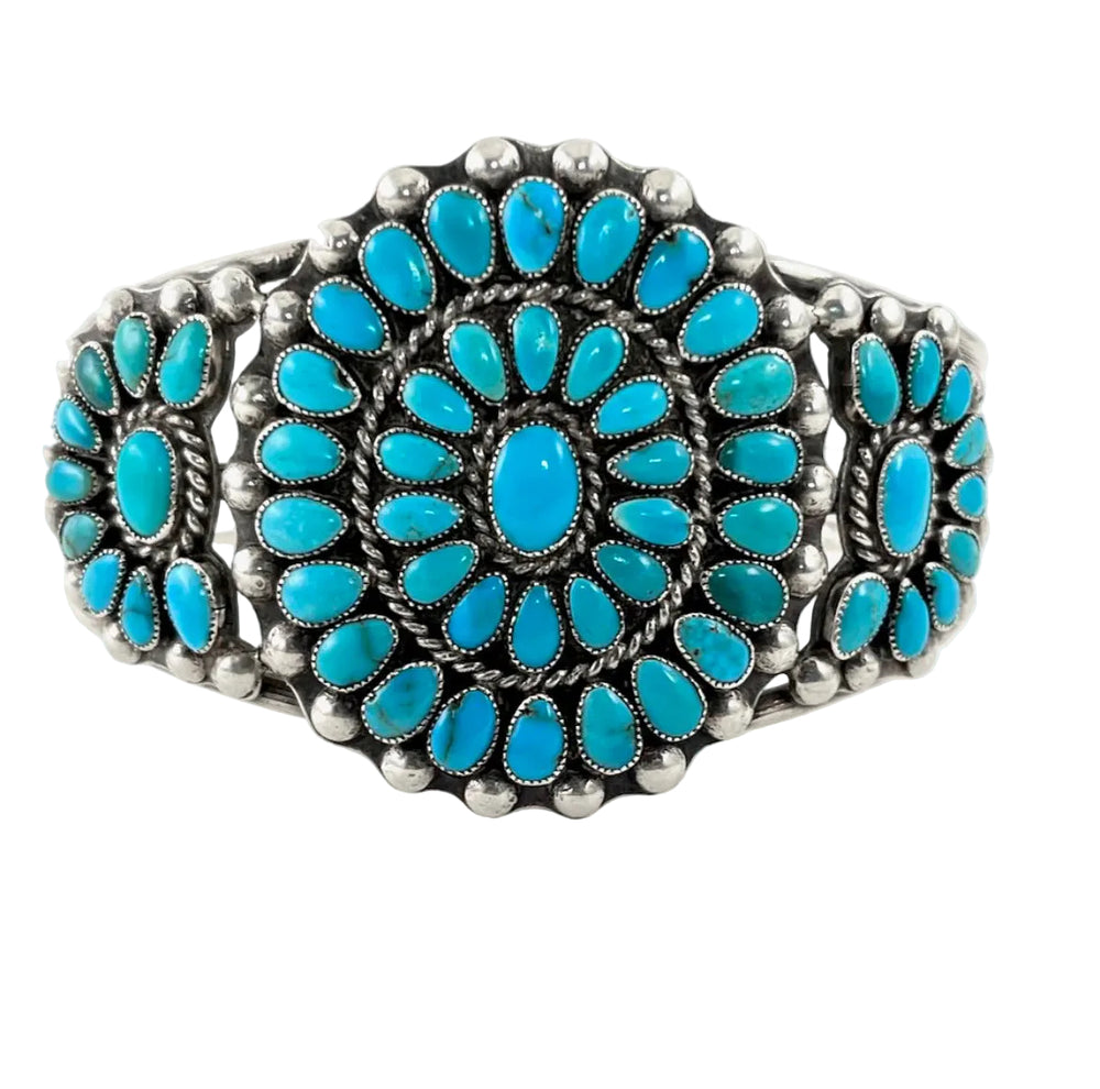 Exquisite Vintage Zuni Cluster Bracelet