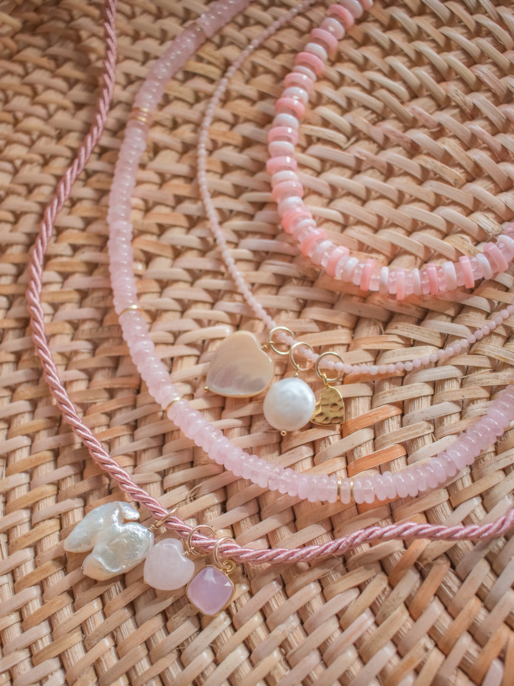 Rue Necklace in Pink
