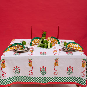 Gingham Check Mustard/Green Napkins, Set of 4