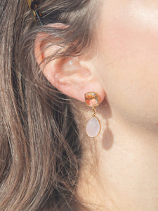 Lola Earrings in Pink & Peach