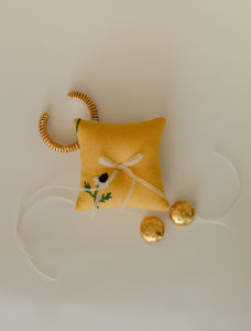Manzanilla Ring Pillow in Mustard
