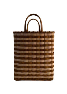 Retro-Striped Towel Tote in Butternut & Quartz