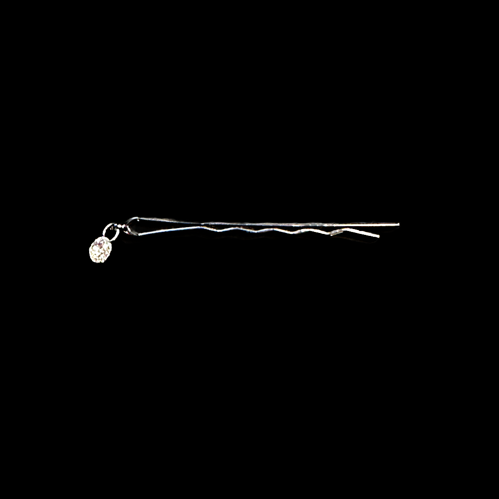 Classic Black Bobbi Pin With Diamond