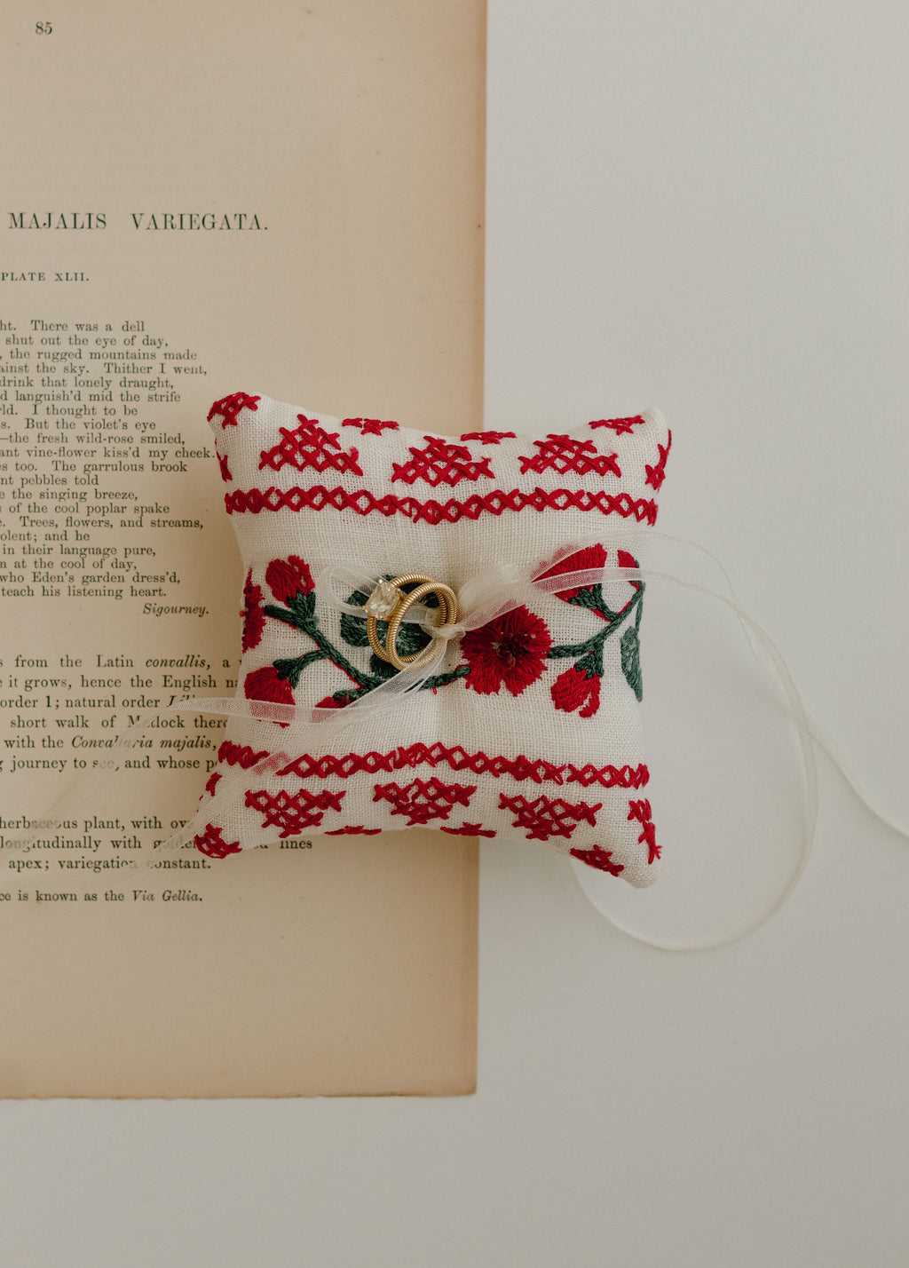 Geranio Stripe Ring Pillow