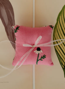 Manzanilla Ring Pillow in Pink
