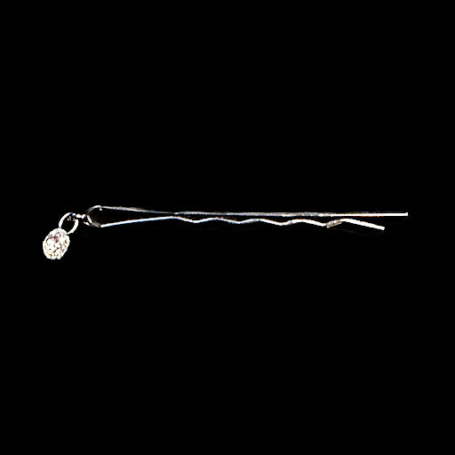 Classic Black Bobbi Pin With Diamond