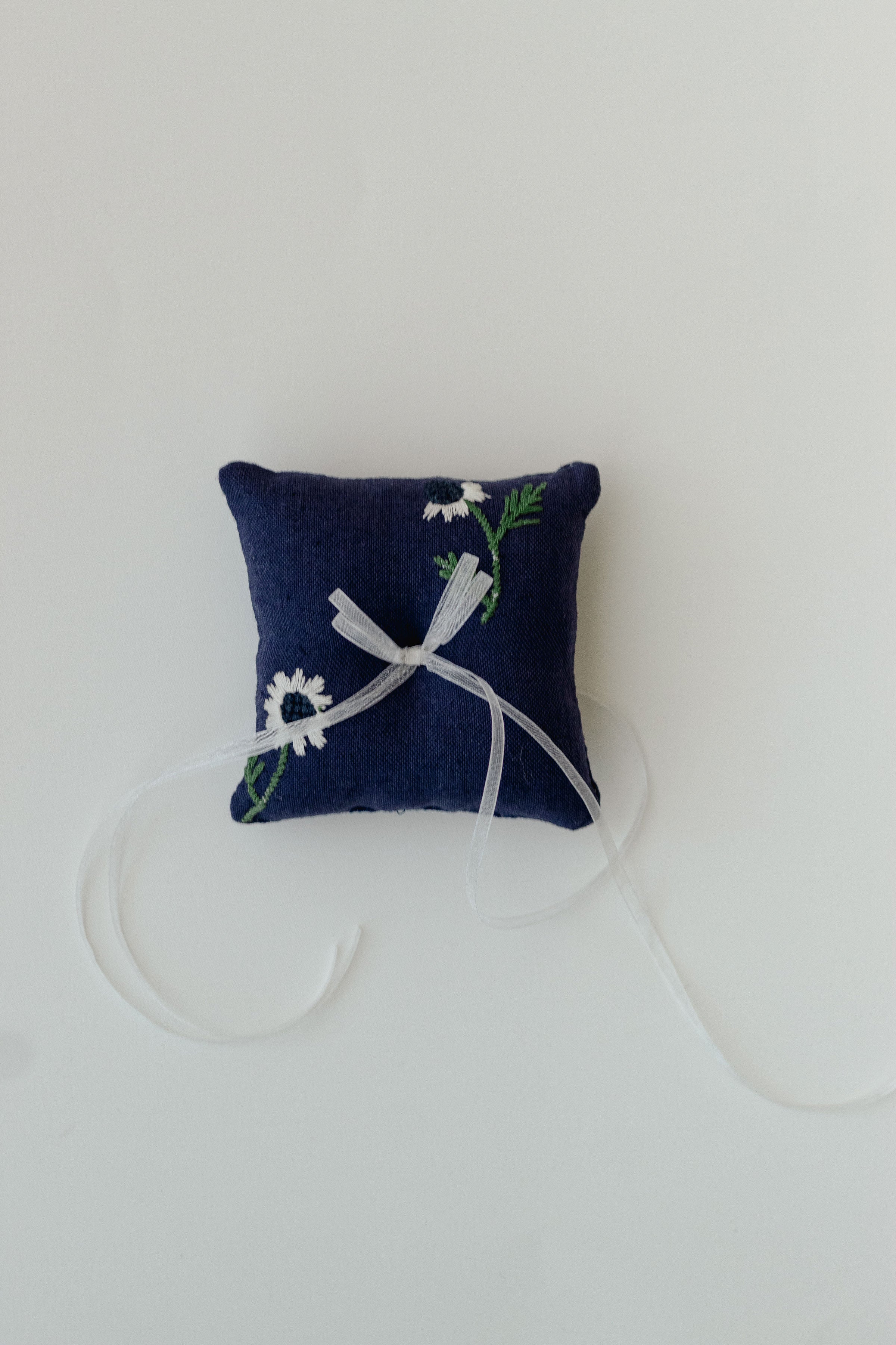 Manzanilla Ring Pillow in Navy