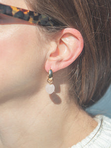 Gemstone Heart Charm in Pink