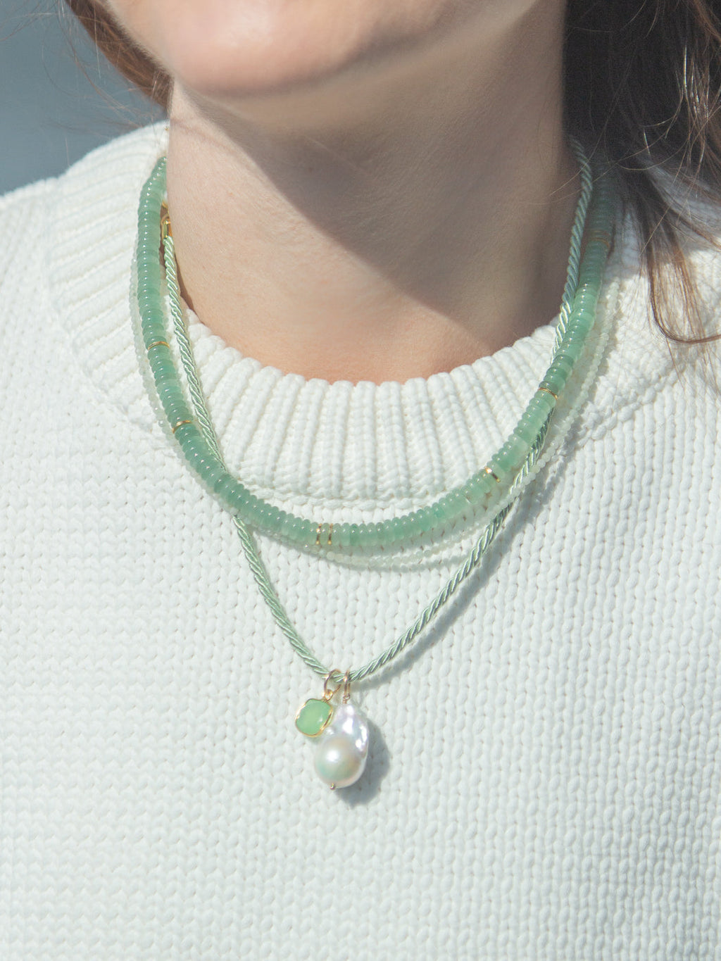 Rue Necklace in Mint