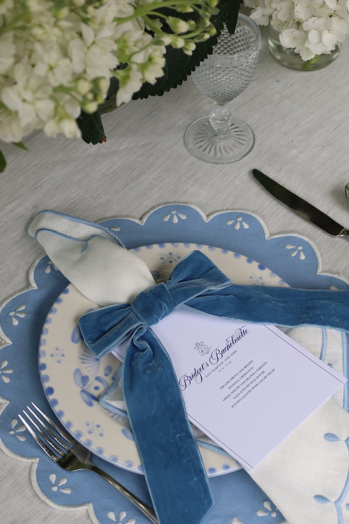 Gisele Blue Dinner Plate