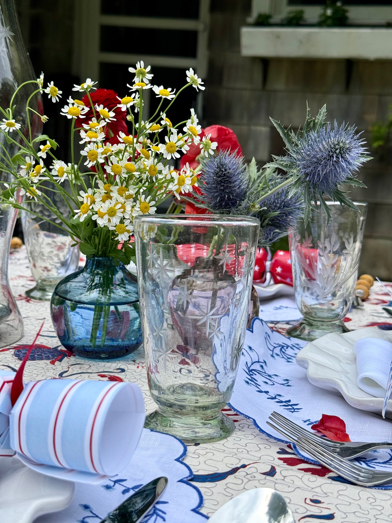 Star-Etched Glassware in Clear, Set of 4