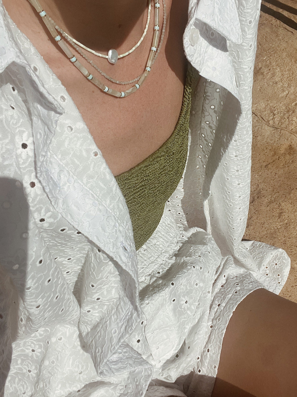 Rue Necklace in Mint