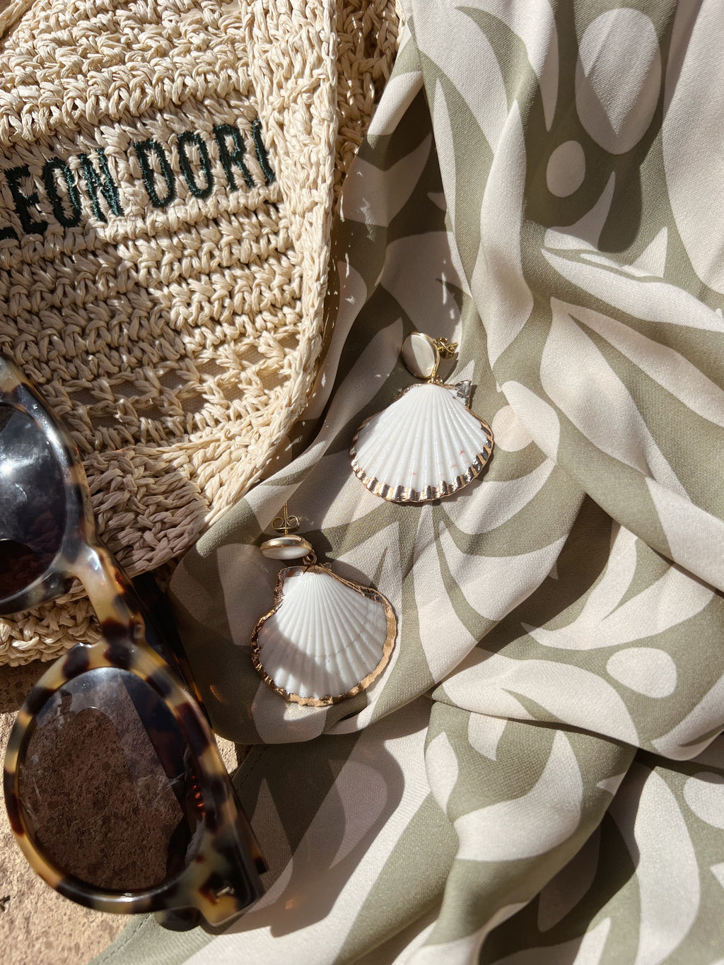 Marina Earrings in White