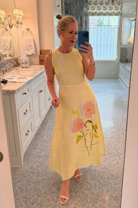 Hunter Bell in the Faith Dress in Quiet Bloom.