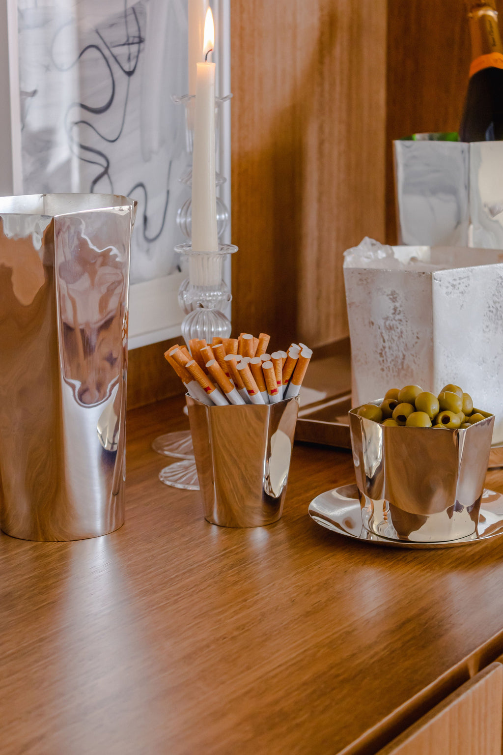 Hexagon Silver-Plated Small Tumbler