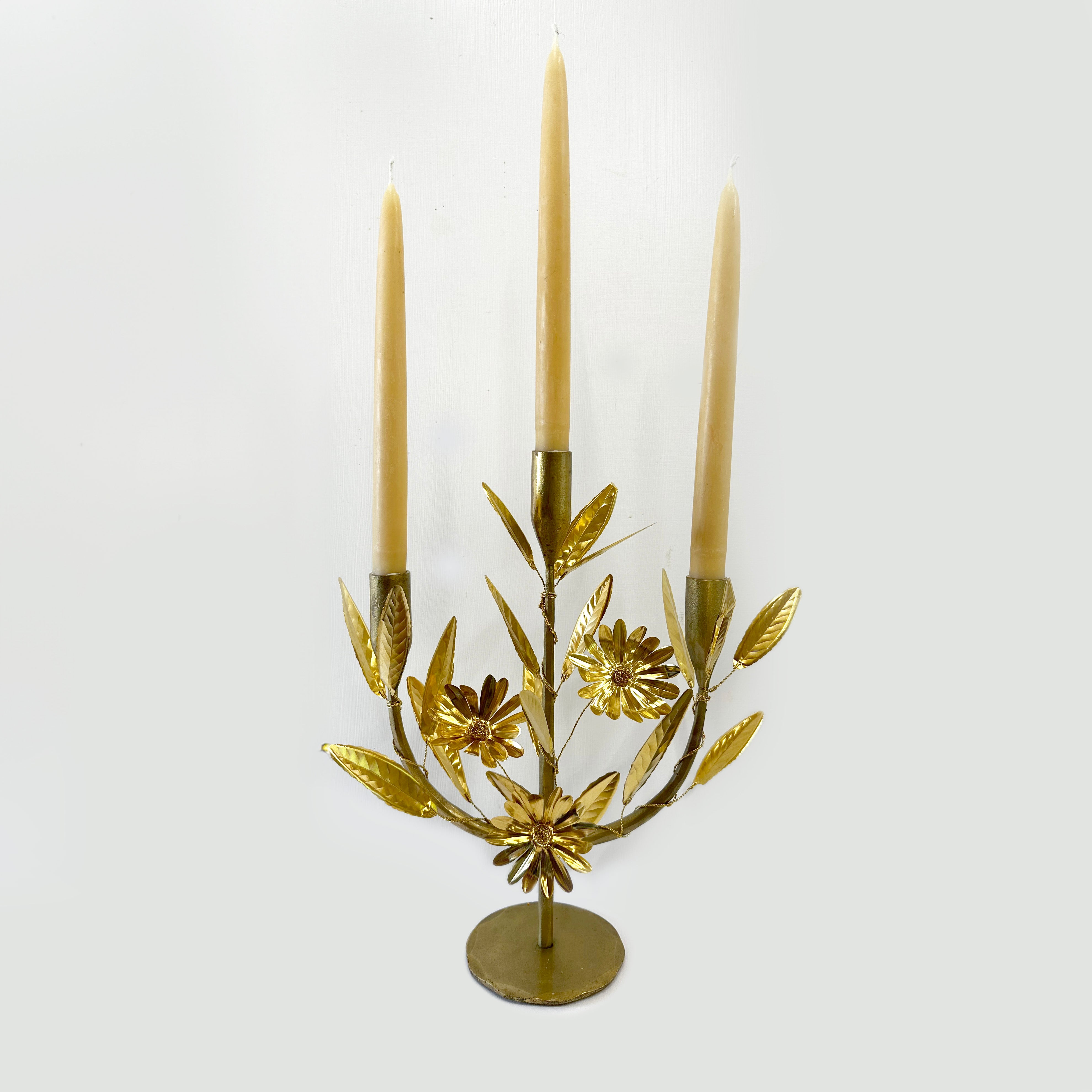 3-Candle Aster Candelabra