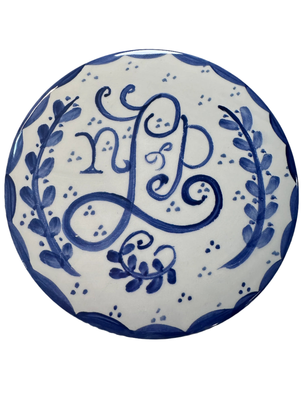 Round Keepsake Box (Blue and White) - Premium  from Tricia Lowenfield Design 
