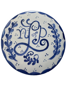 Round Keepsake Box (Blue and White) - Premium  from Tricia Lowenfield Design 