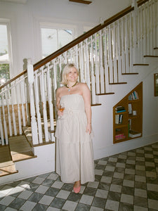 Daisy Dress x Sadie Loving in Sand Stripe