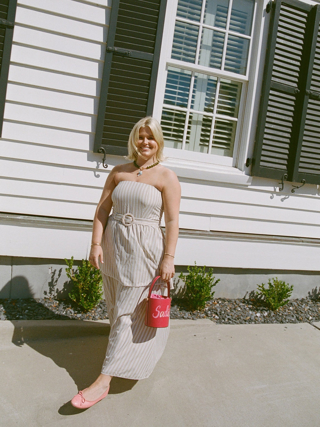 Daisy Dress x Sadie Loving in Sand Stripe