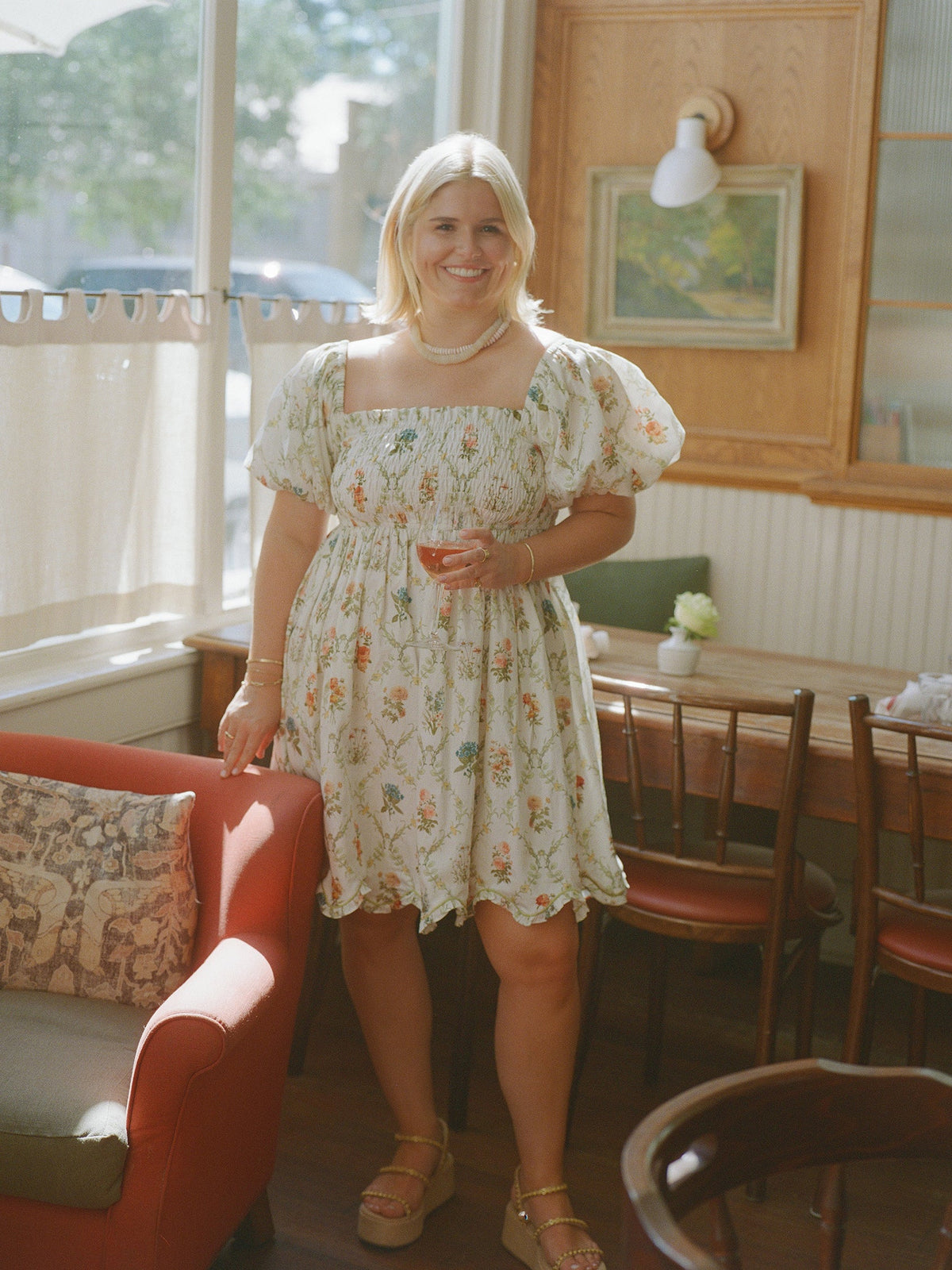 Dawn Mini Dress x Sadie Loving in Blanc Bouquet