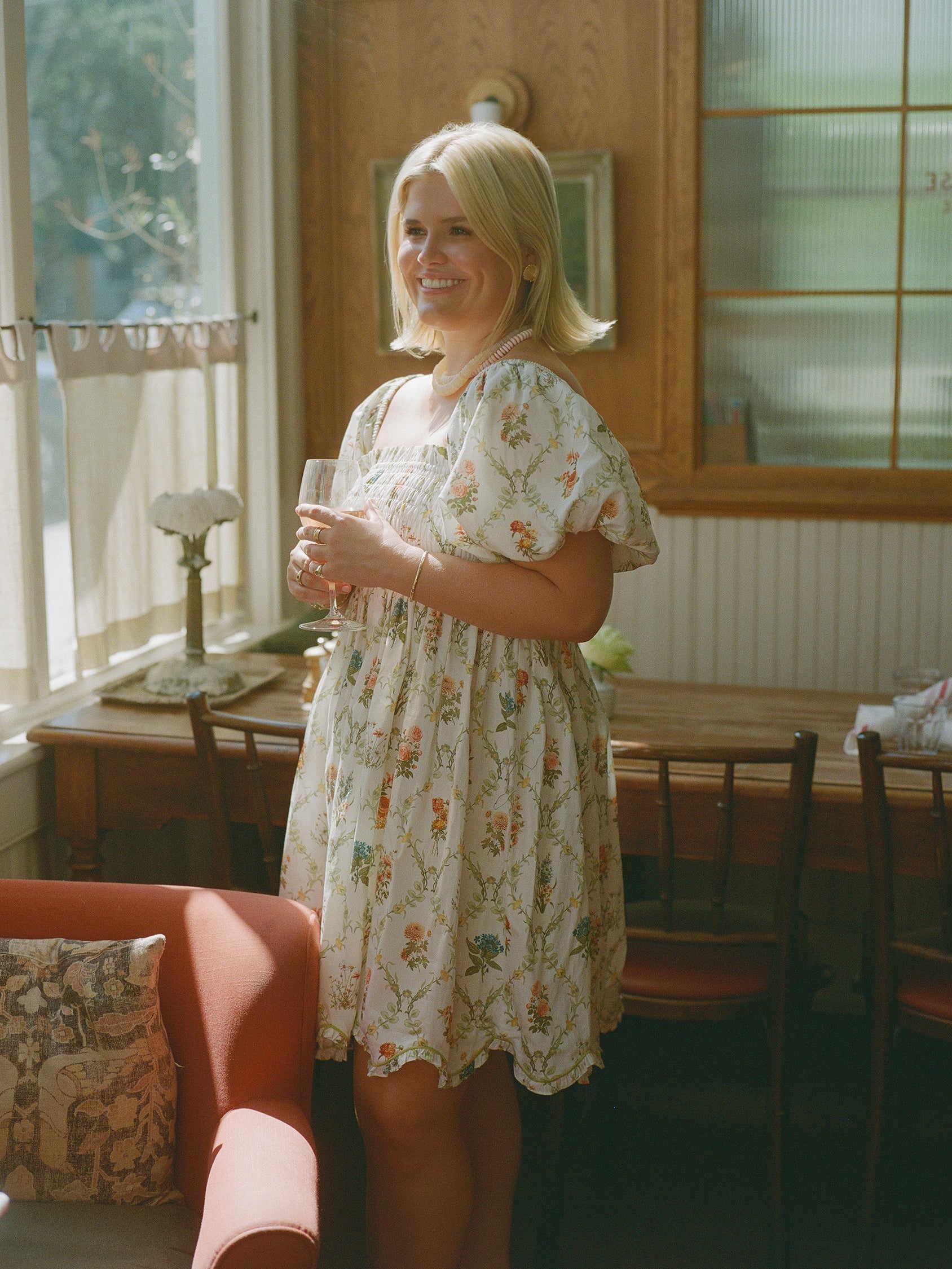 Dawn Mini Dress x Sadie Loving in Blanc Bouquet | Over The Moon