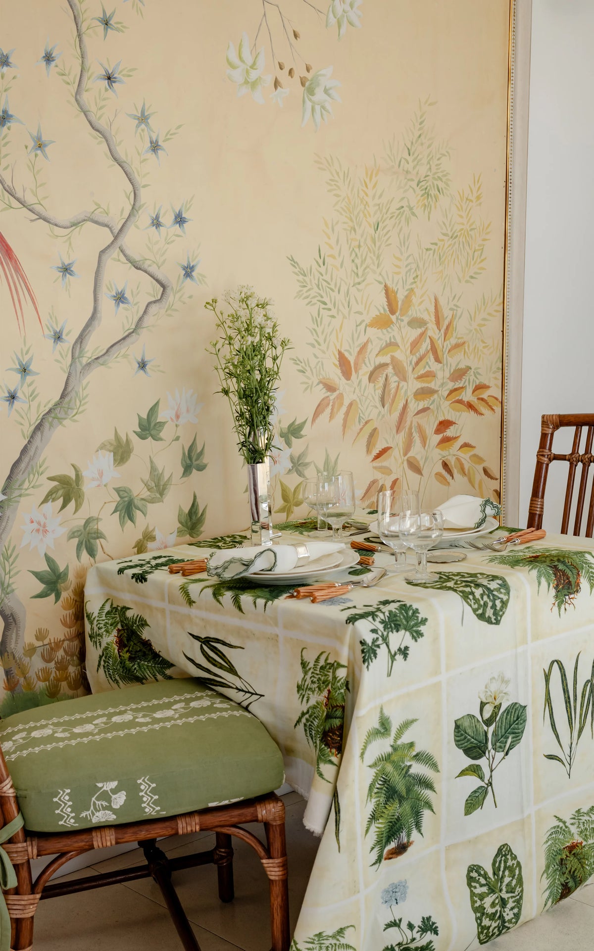 Botanical Print Rectangular Tablecloth