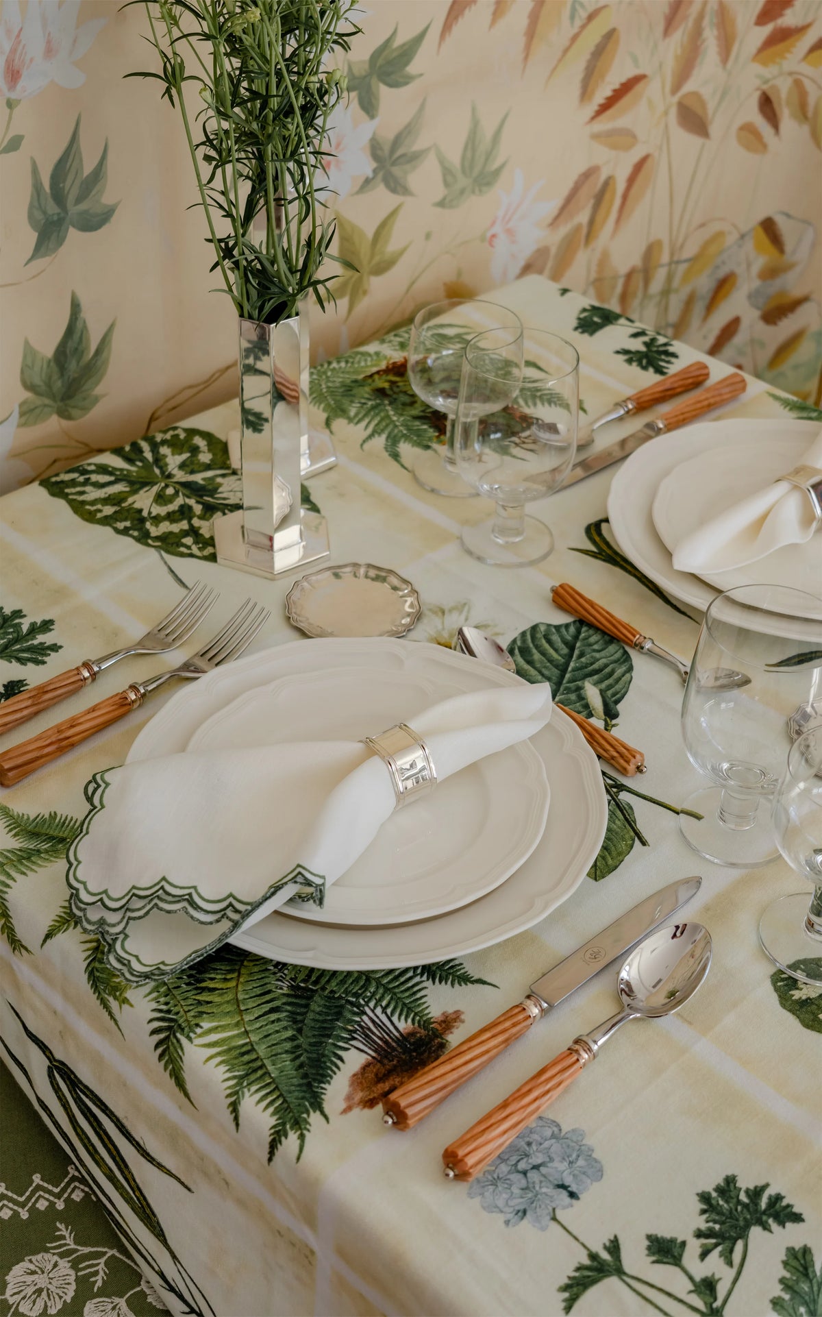 Botanical Print Rectangular Tablecloth