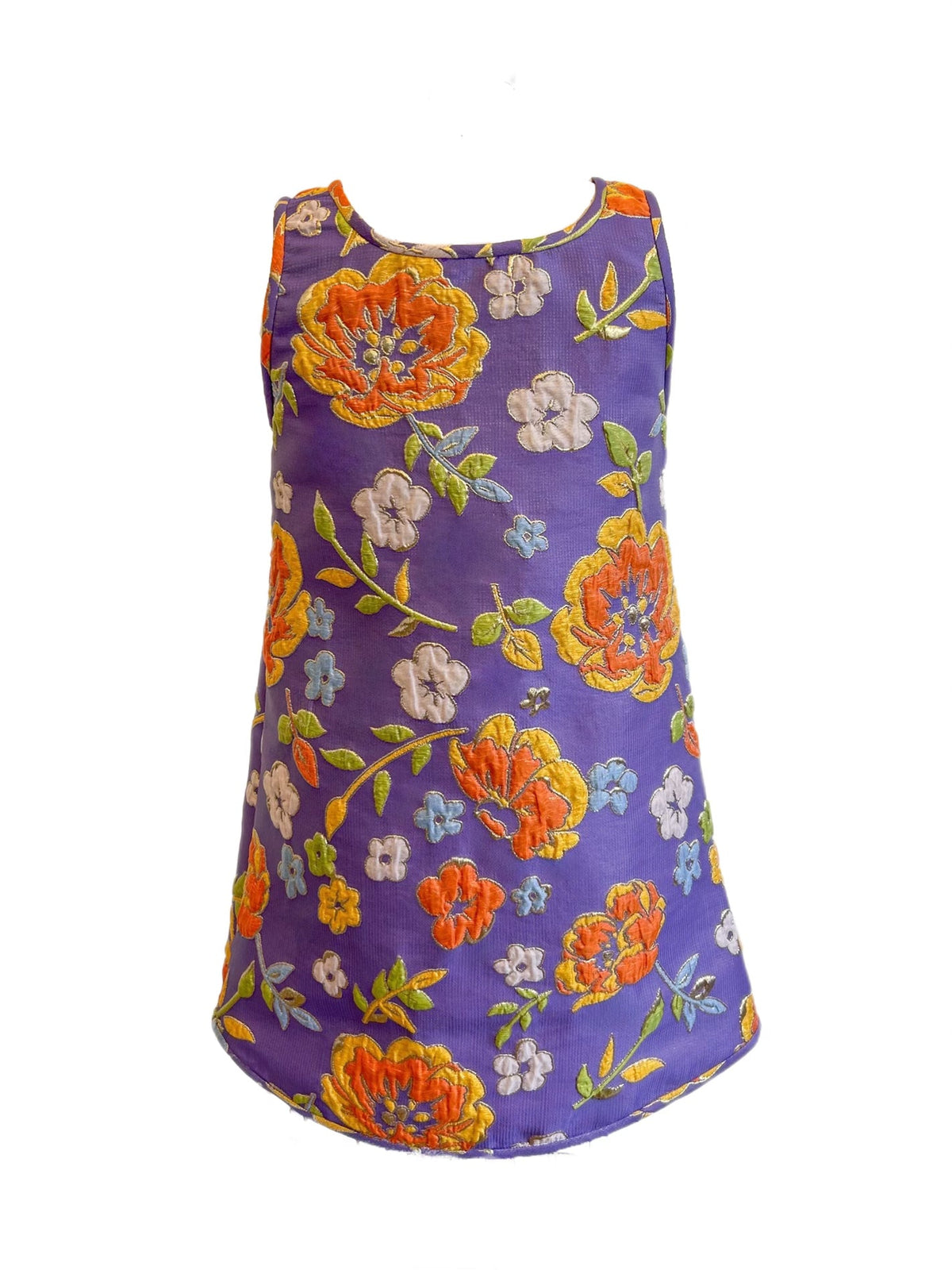Jacquard Swing Swing Dress in Purple