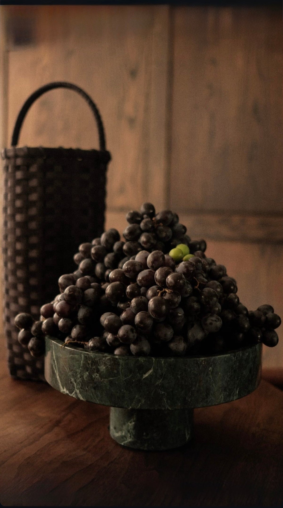 Flower Market Basket in Midnight