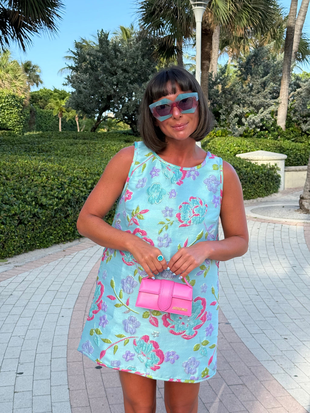 Jacquard Swing Swing Dress in Ethereal