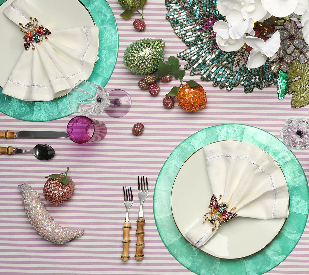 Jardin Napkin in White, Set of 4