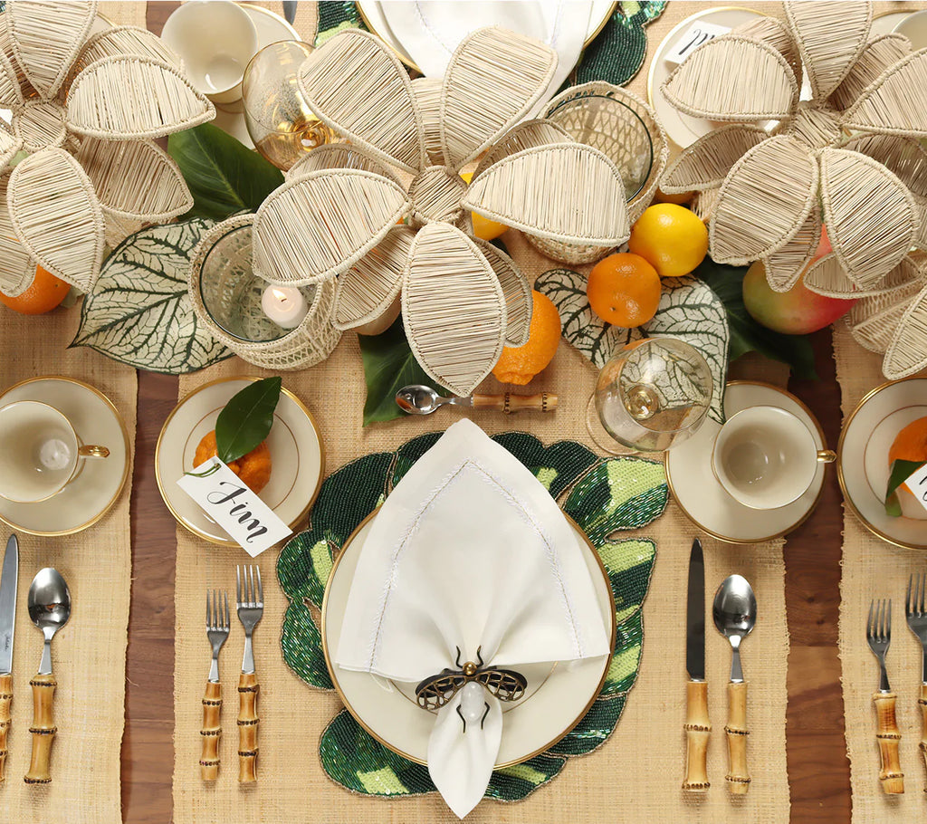Jardin Napkin in White, Set of 4