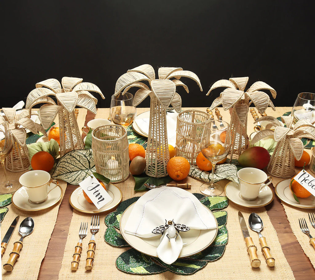 Jardin Napkin in White, Set of 4