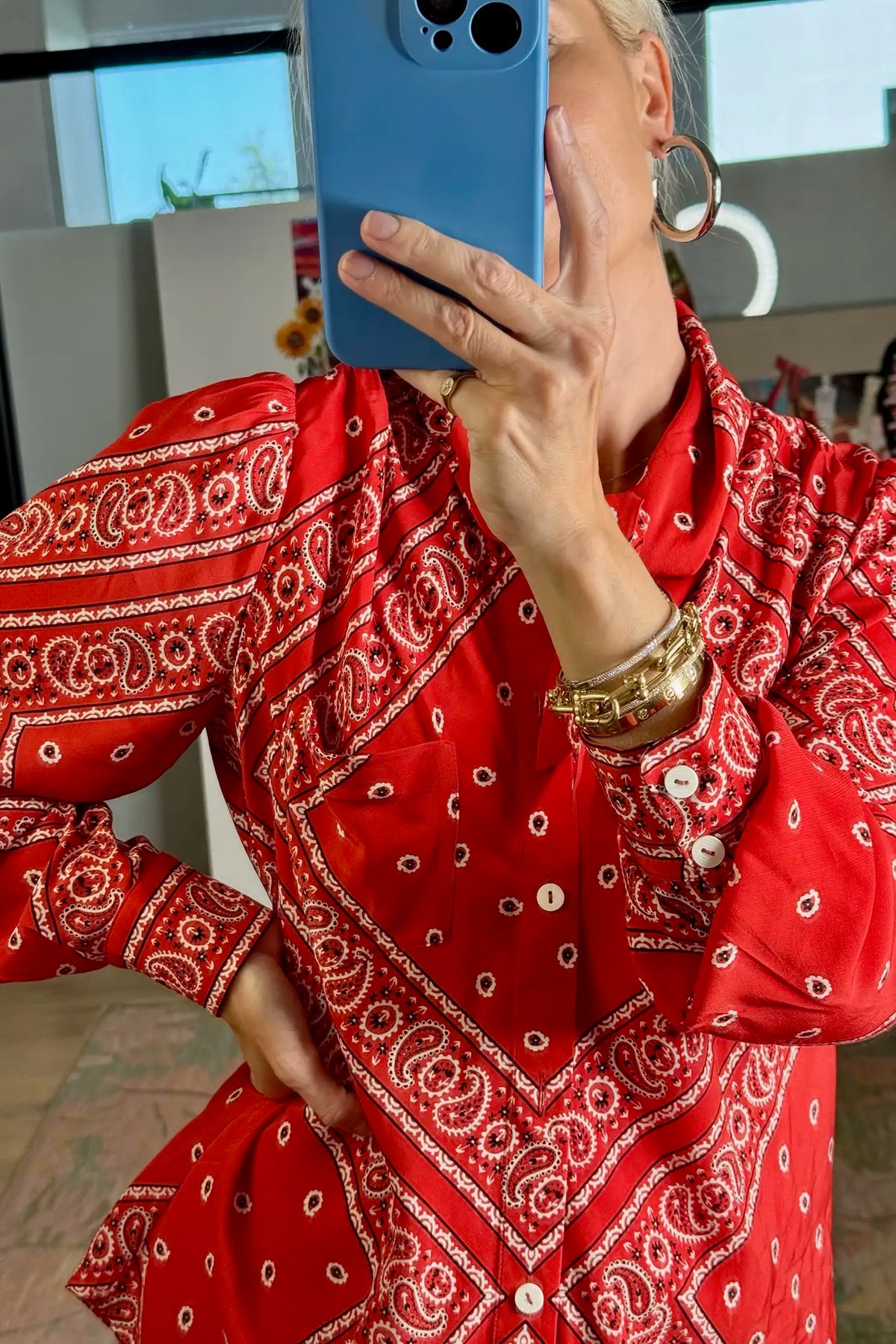 Frances Top in Aces Wild Red
