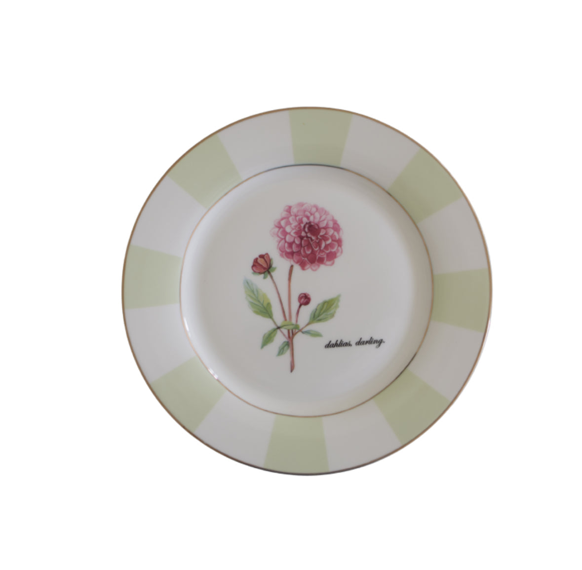 “Dahlias, Darling” Salad Plates, Set of 4
